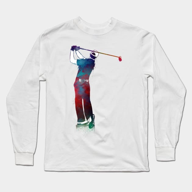 Golf player sport #golf #sport Long Sleeve T-Shirt by JBJart